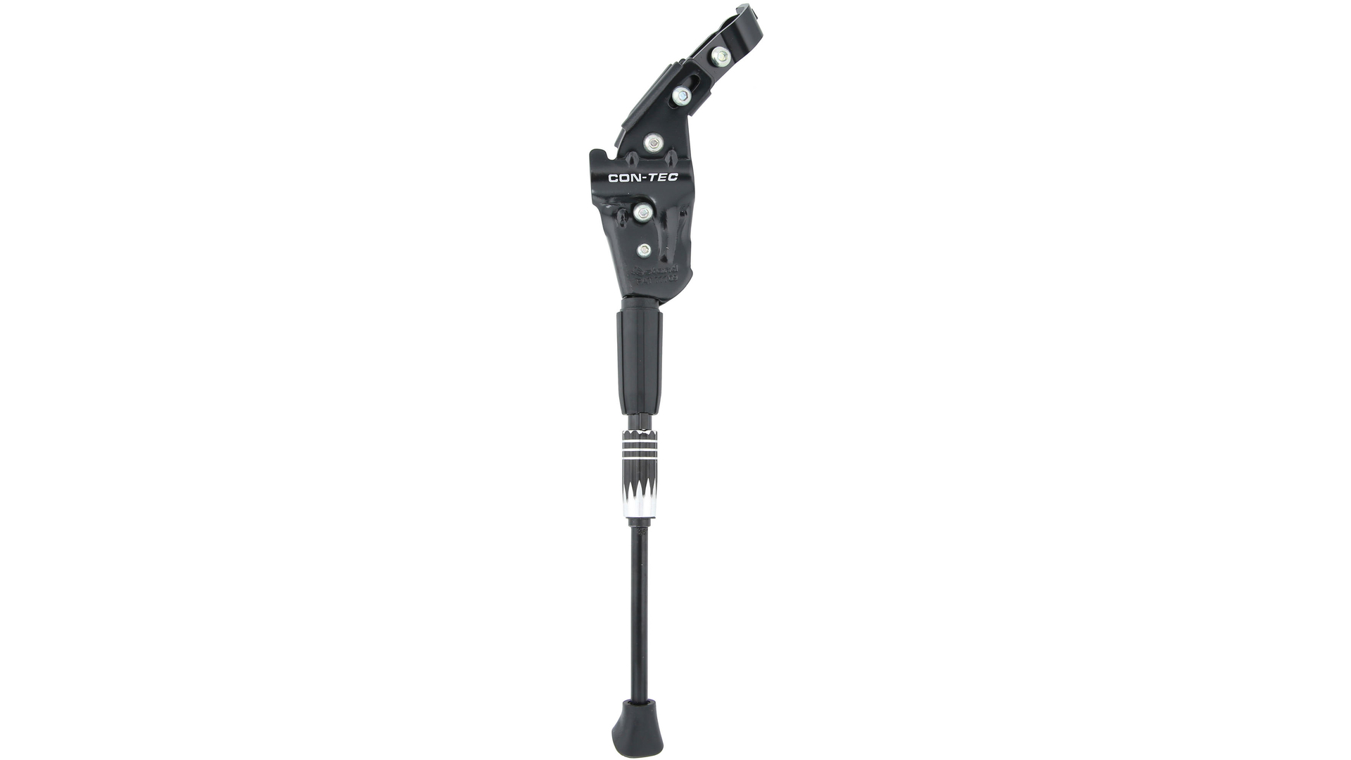 CONTEC Hinterbauständer Ox Back – Alu, 24–29 Zoll, 18 Mm Lochabstand, Höhenverstellbar, 25 Kg Tragkraft, Schwarz – Inkl. Montagezubehör